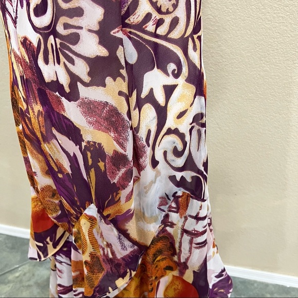 Vtg Y2K Robbie Bee Colorful Beaded Waterfall Hem Slip Dress Sz 8 Boho Fairy EUC - Picture 3 of 11